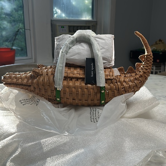 NWT - Kate spade 3D alligator wicker bag - Picture 6 of 10